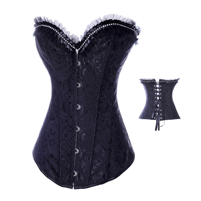 Boning Corset Steel - Neue Strass Korsett Voller Stahl Bondage