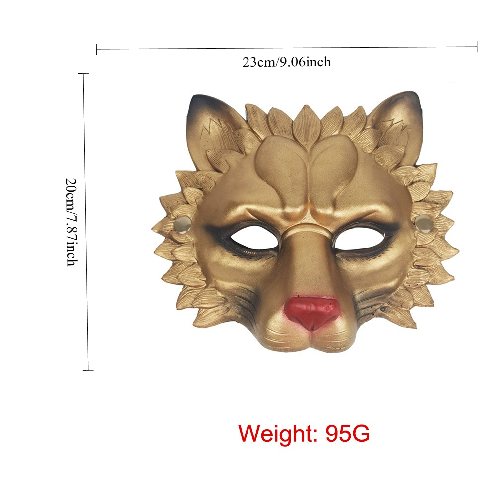 Cosplay Props Eva Foam - Erwachsenen-Halloween-Löwenmaske 3D PU-Schaum Leichtgewicht Cosplay Karneval