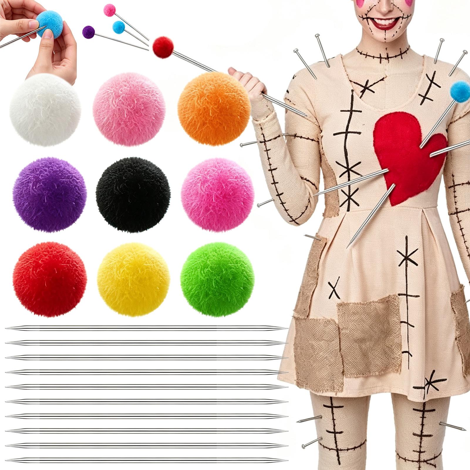 Voodoo Cosplay And Prop - 10er-Set Voodoo-Puppen-Nadeln, 9,8 Zoll, Nähnadeln, bunte