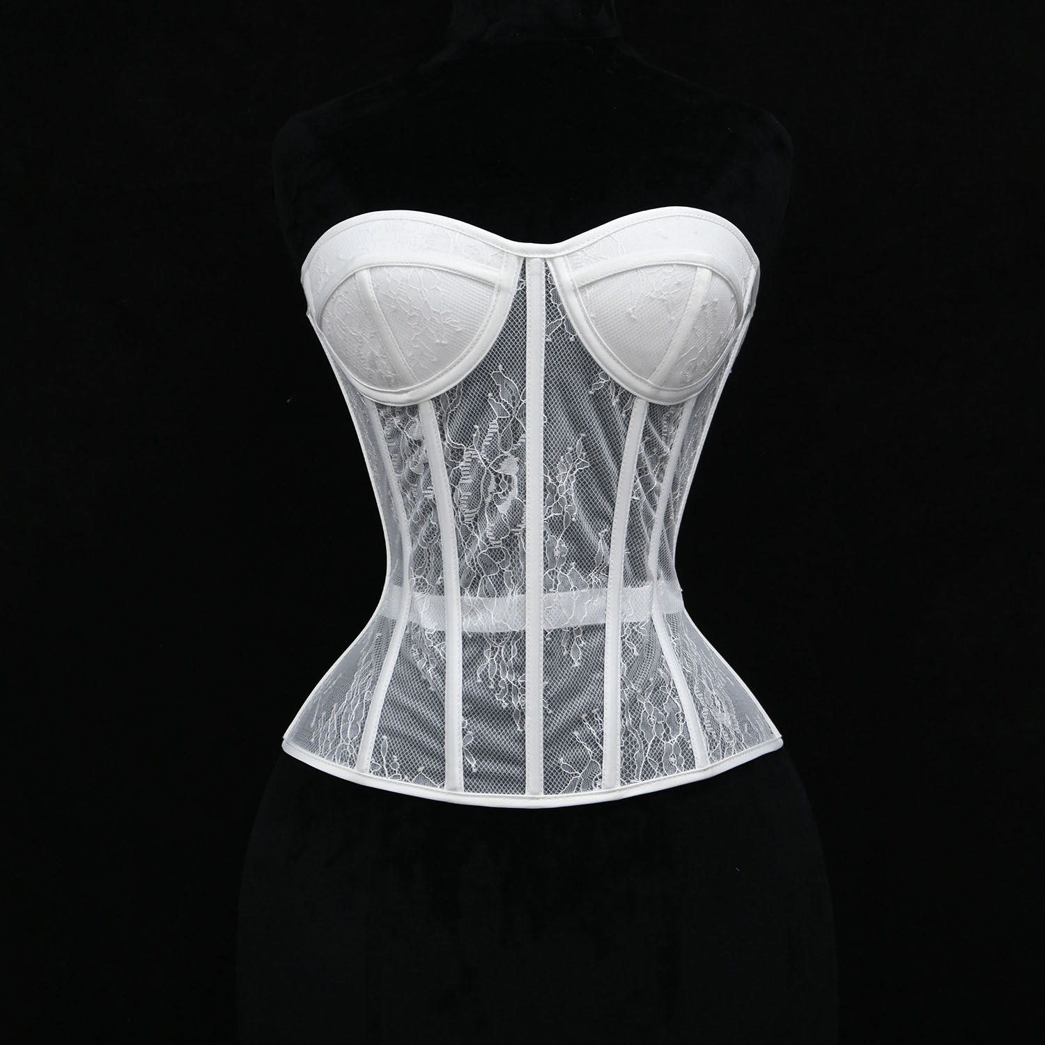Boning Corset Steel - Stahlkorsett für Damen mit Aushöhlungen, Trägerloses