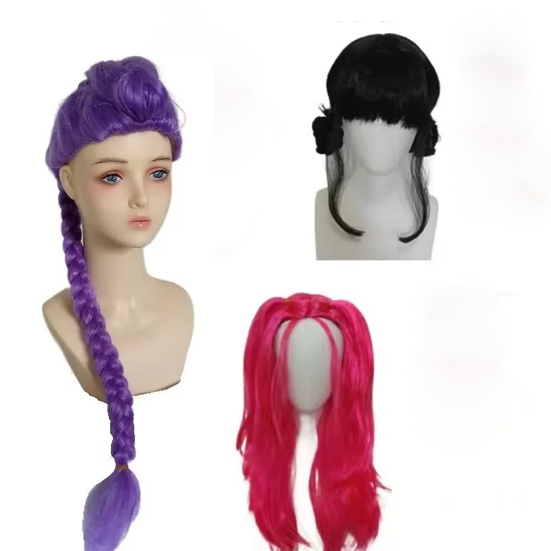 Cosplay Floating Prop - Halloween-Gruppen-Cosplay-Perücke für Mädchen, hitzebeständiges Kunsthaar für