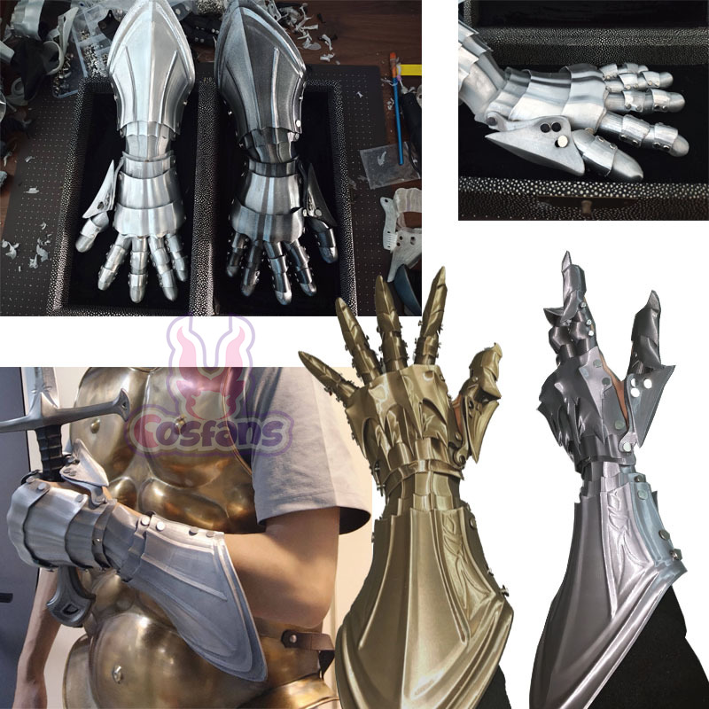 Cosplay Material For Prop - Neue Version 3D-gedruckte handgefertigte Ritterhandschuhe Mechaniker-Langhandschuhe