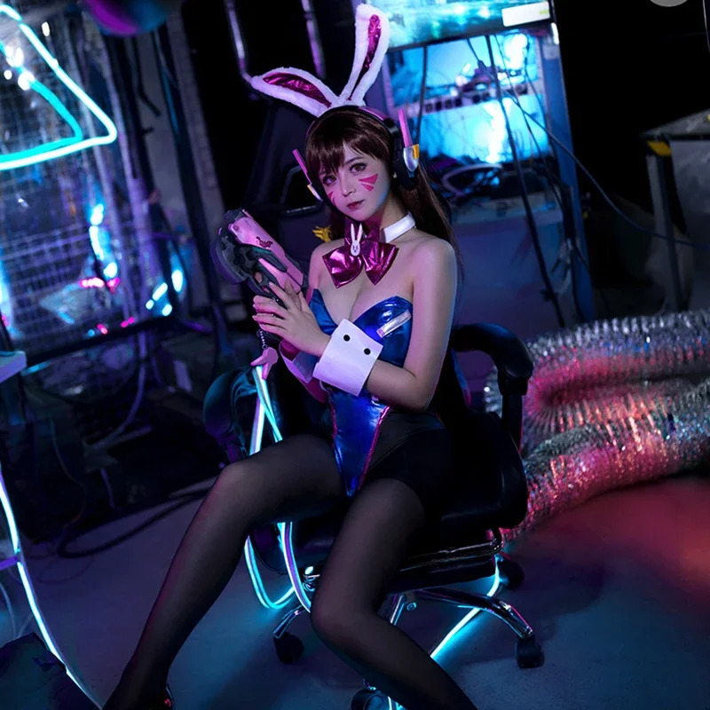 Dva Cosplay Prop - Overwatch DVA Bunny Overall Sexy Leder