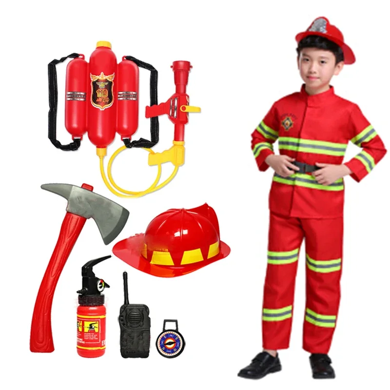 Cosplay Prop Works - Neue Feuerwehrmann-Uniform Sam Feuerwehrmann Cosplay Kostüm
