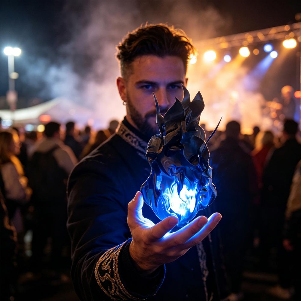 Cosplay Flame Prop - Cosplay-Feuerball-Requisiten Leuchtender Flammeneffekt-Spielzeug Schwimmender Feuerball LED-Leuchtflamme