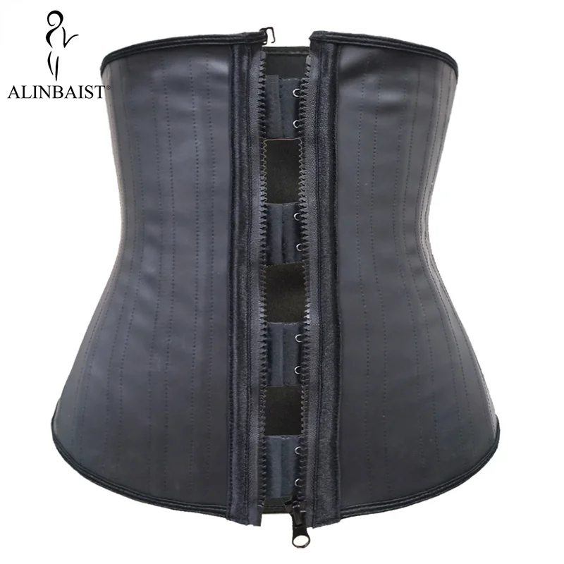 Boning Corset Steel - 25-Stahlknochen Latex Taillentrainer Bauchkontrollgürtel Shapewear Korsett