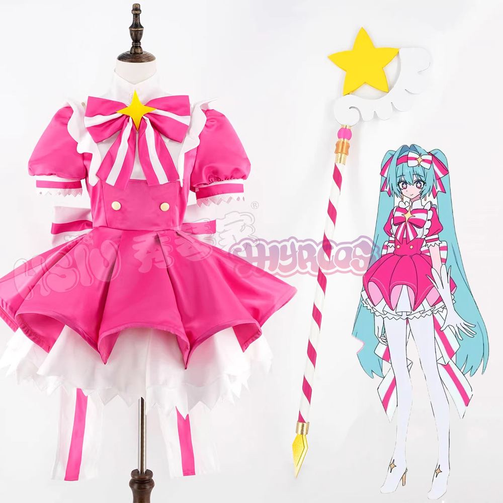 Cosplay Prop Diy - MMiku Retry Cosplay Kostüme Perücke Rosa