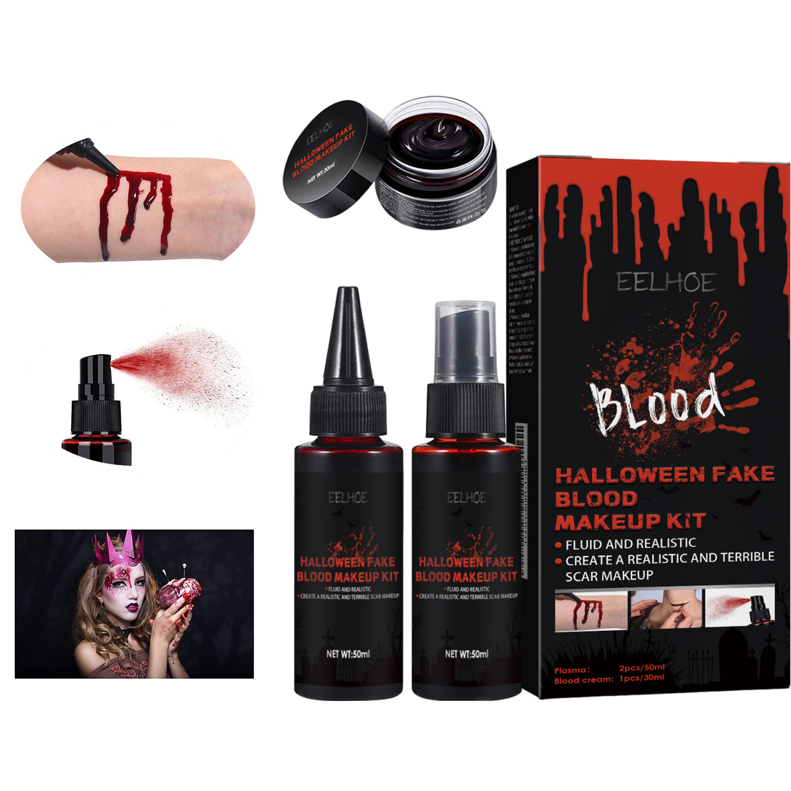 Halloween Fake Blood Makeup Ki – Body Paint Sfx Bewertung und Preis