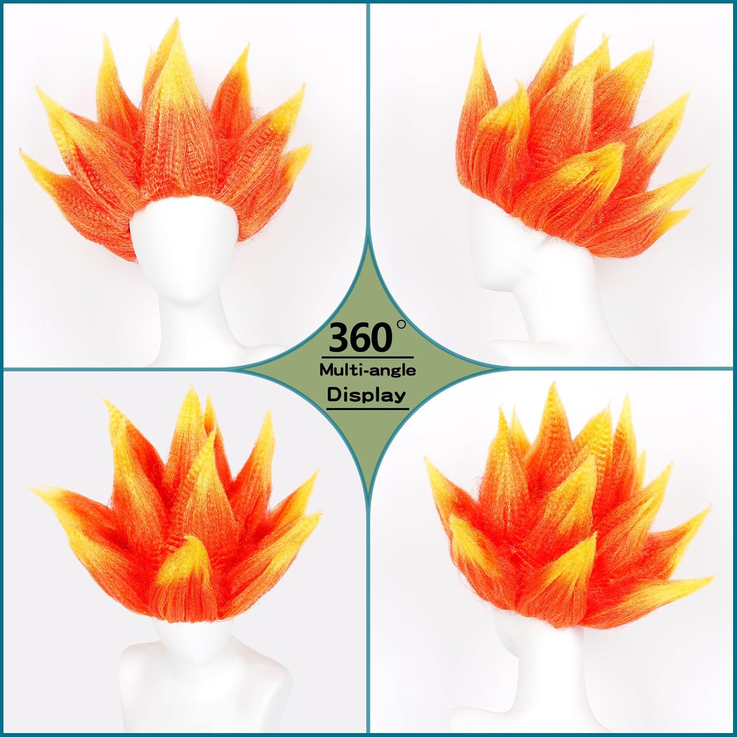 Flammen-Kostüm-Perücke Stilvol – Cosplay Flame Prop Bewertung und Preis